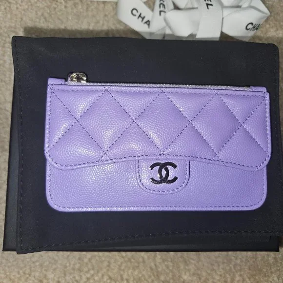 CHANEL Accessories Chanel Zip Card Holder Poshmark